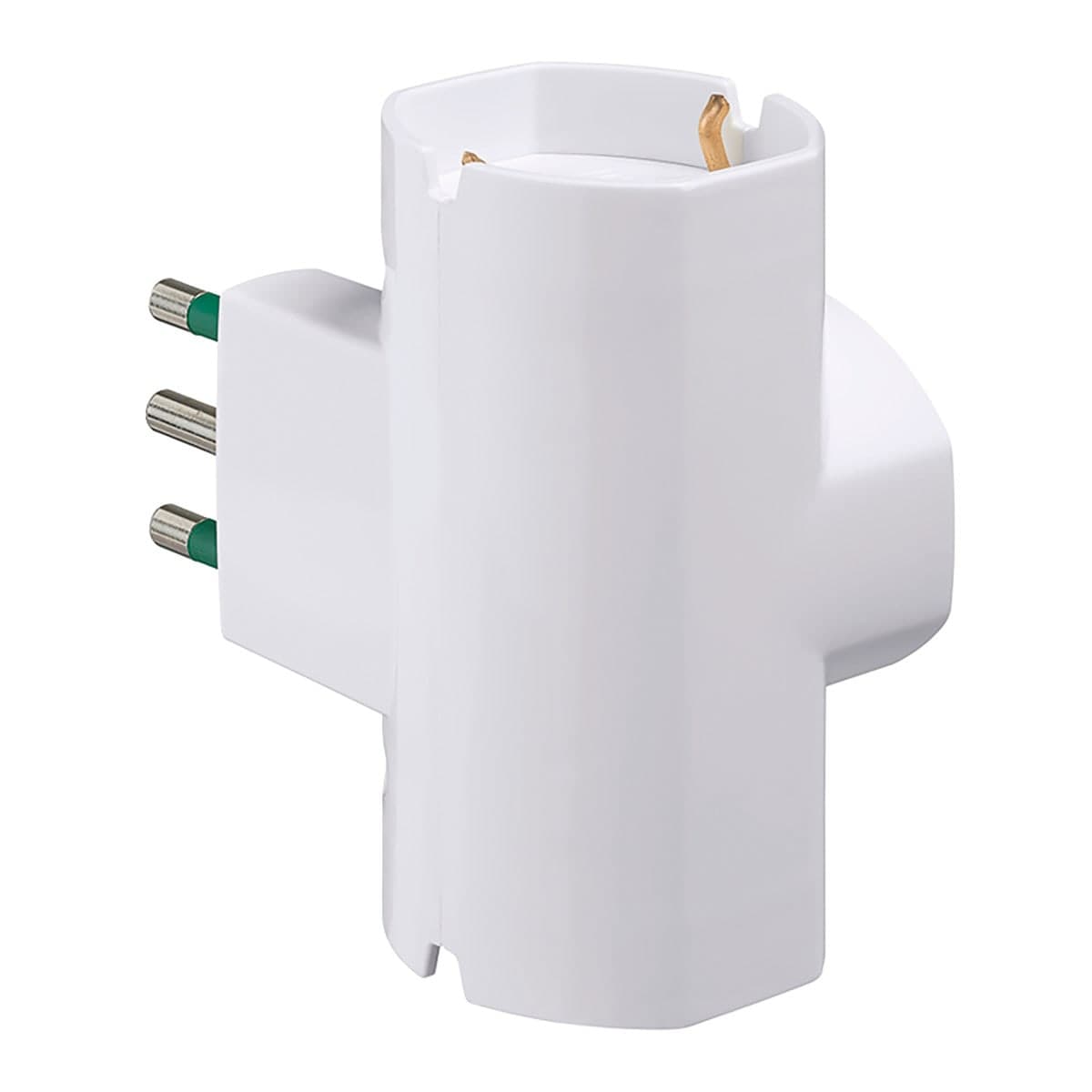 ADAPTER SCHUKO PLUG 3 UNIVERSAL SOCKETS WHITE - best price from Maltashopper.com BR420005951