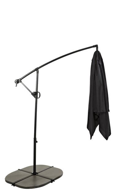 FIJI Black suspended umbrella without base H 250 x W 250 cm