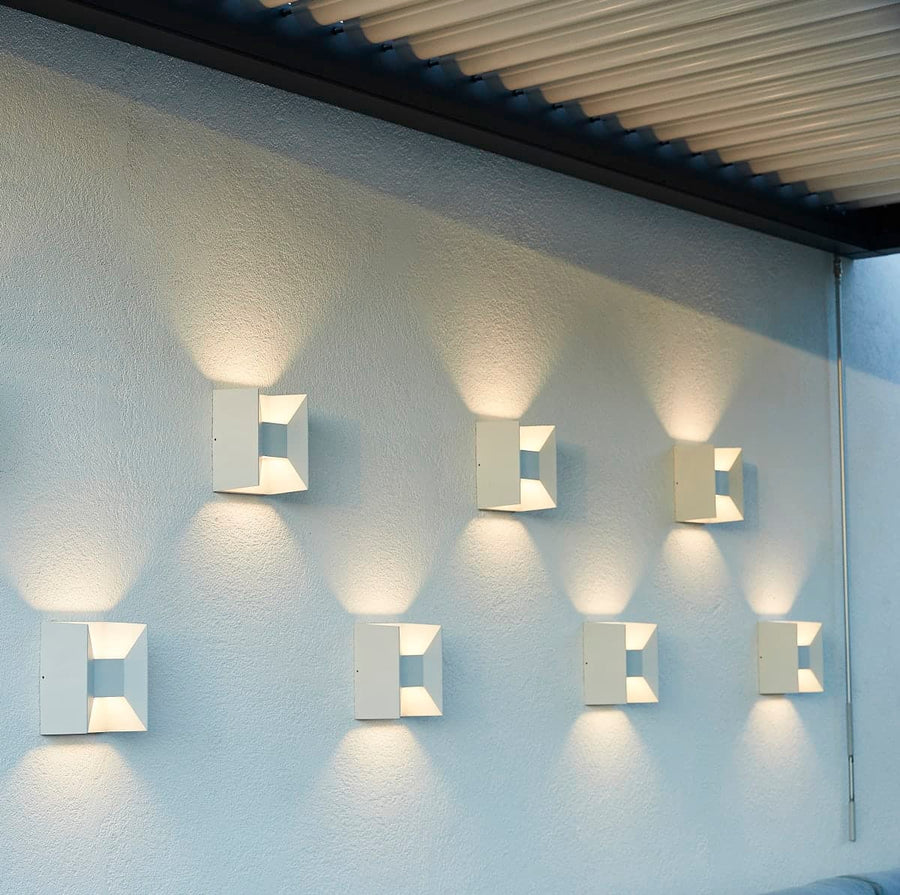 Bricocenter MORINO ALUMINIUM WALL LIGHT WHITE14X10.5X18CM LED 2.5W NATURAL LIGHT IP44