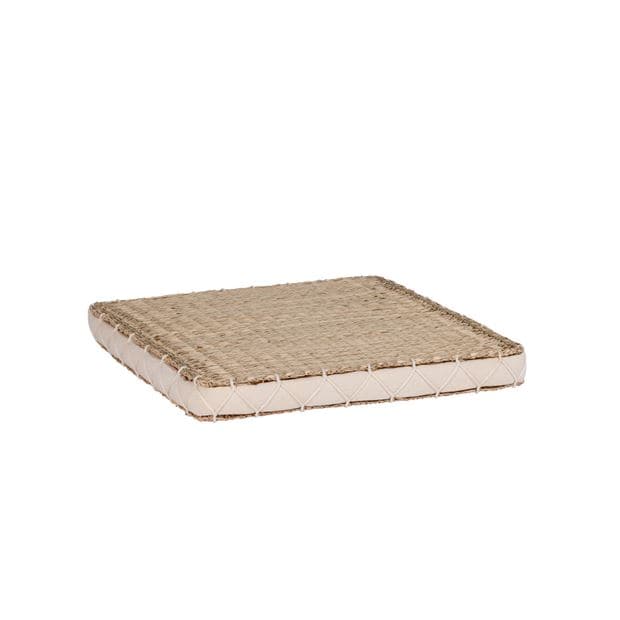SEAGRASS White mattress cushion H 4 x W 40 x L 40 cm - best price from Maltashopper.com CS650146