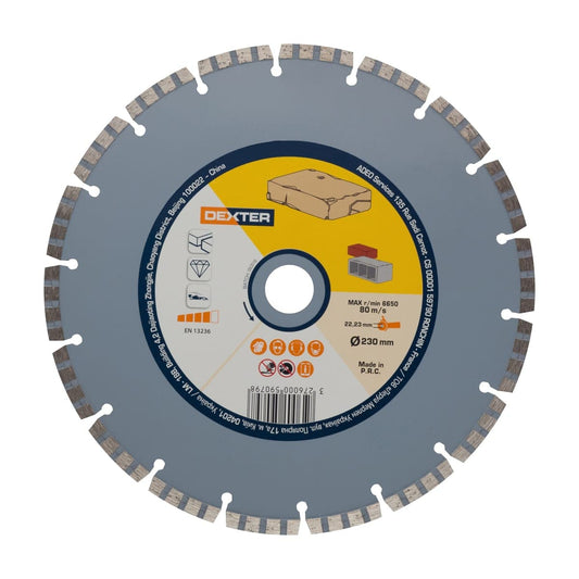 DEXTER DIAMOND CUTTING DISC FOR STONE 230X2.8 MM