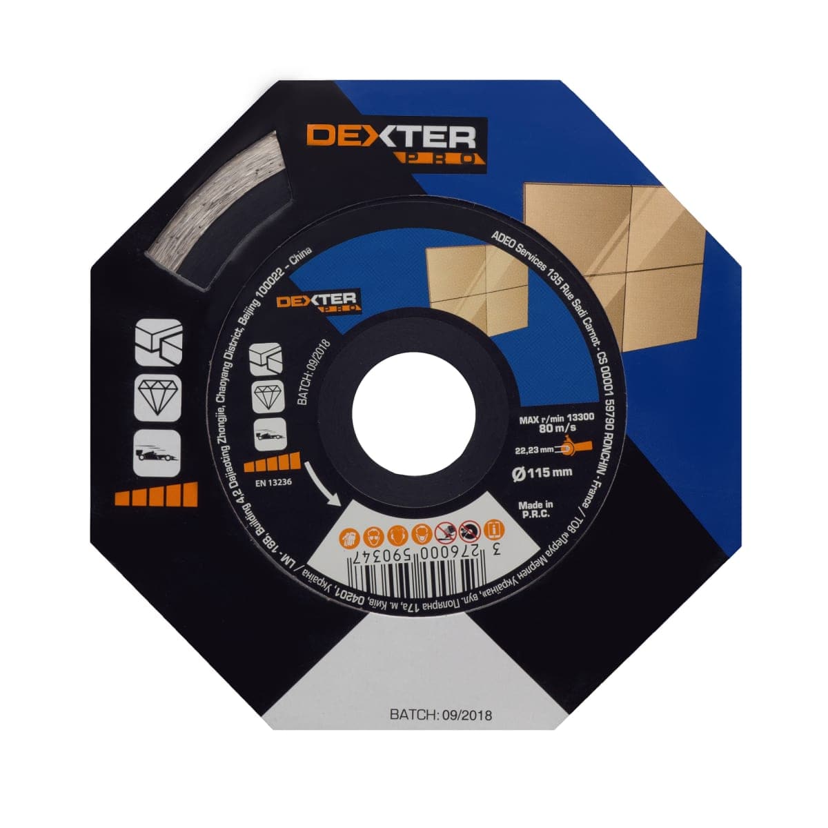 DIAMOND DISC DEXTER PRO PERGRES PORCELAIN STONEWARE 115X1 - best price from Maltashopper.com BR400002595