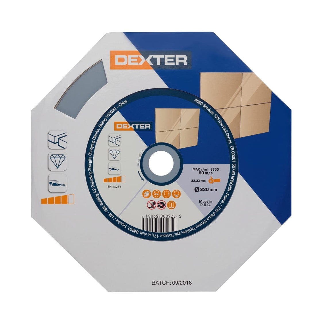 DEXTER DIAMOND DISC FOR CERAMIC 230X4 MM - best price from Maltashopper.com BR400002588