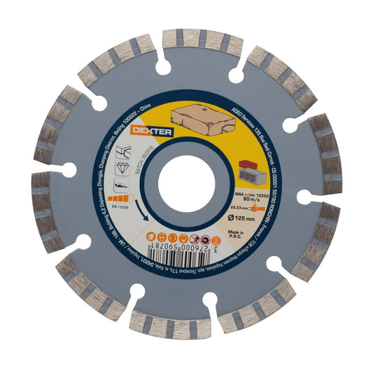 DEXTER DIAMOND CUTTING DISC FOR STONE 125X2.2 MM - best price from Maltashopper.com BR400002590