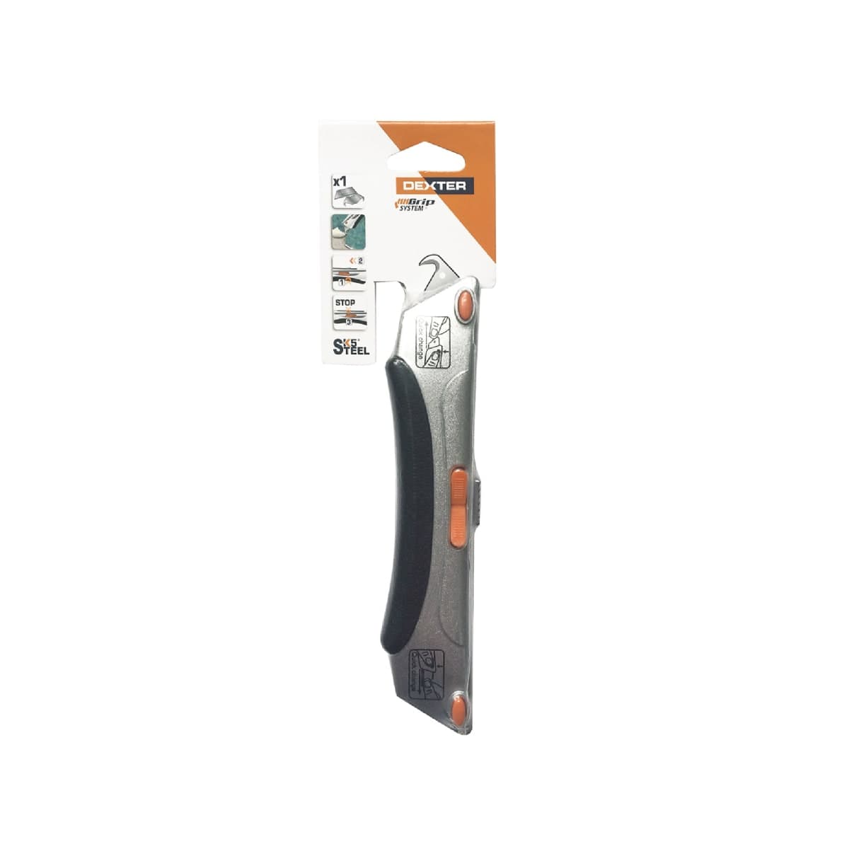 DEXTER 18 MM RETRACTABLE STEEL BLADE CUTTER