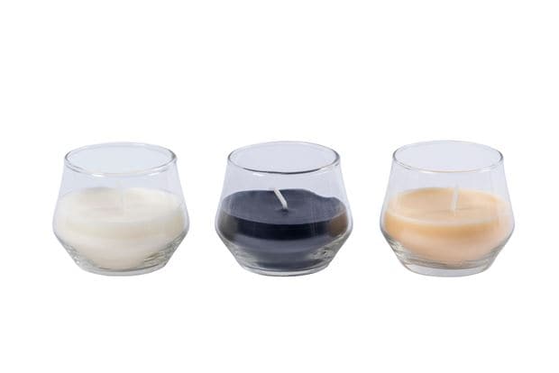 NATURAL CANDLE/GLASS 3COL