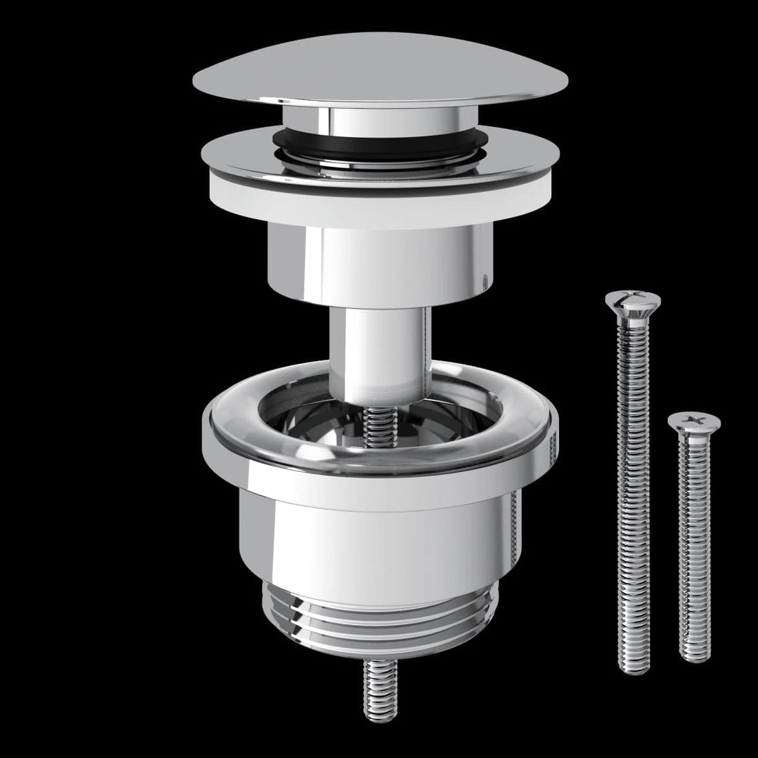 WASHBASIN/BIDET WASTE DIA 63 MM METAL ADJUSTABLE H CM 35-65-11 CLICK CLACK CLOSURE - best price from Maltashopper.com BR430003162