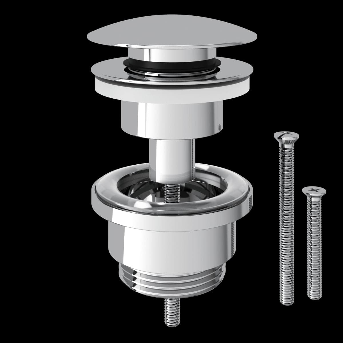 Bricocenter WASHBASIN/BIDET WASTE DIA 63 MM METAL ADJUSTABLE H CM 35-65-11 CLICK CLACK CLOSURE