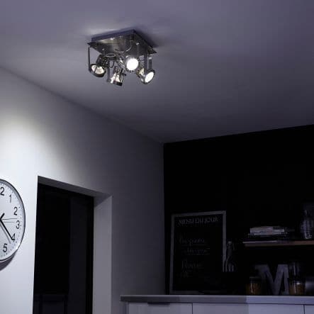 Bricocenter TECHNIC SPOTLIGHTS SATIN CHROME 4XGU10=10W