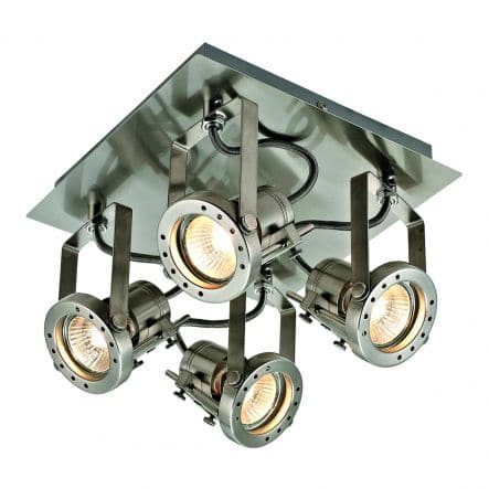 Bricocenter TECHNIC SPOTLIGHTS SATIN CHROME 4XGU10=10W