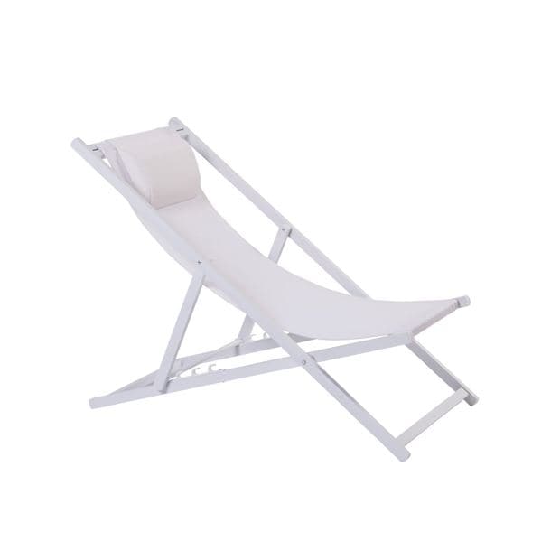 MONTEREY White folding chair H 96 x W 58.5 x D 95 cm - best price from Maltashopper.com CS630035
