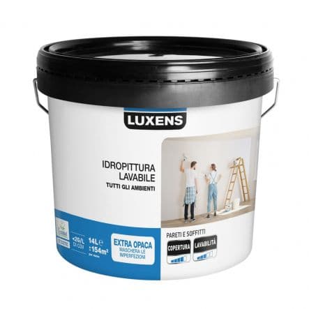 LUXENS WHITE WASHABLE PAINT 14LT