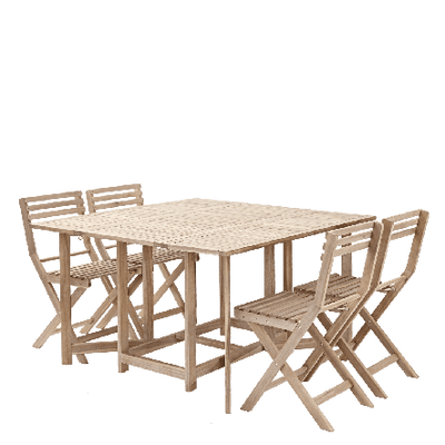 BALCONY SET NATERIAL SOLIS Table with 4 chairs - best price from Maltashopper.com BR500012598