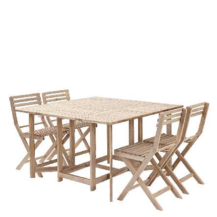 BALCONY SET NATERIAL SOLIS Table with 4 chairs - best price from Maltashopper.com BR500012598