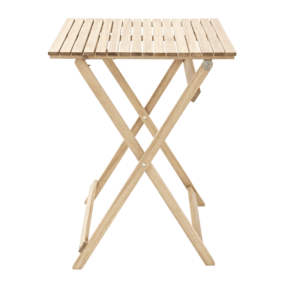 NARIATAL - Folding Table and 2 chairs Set - Acacia Wood - 55x55 - best price from Maltashopper.com BR500011195