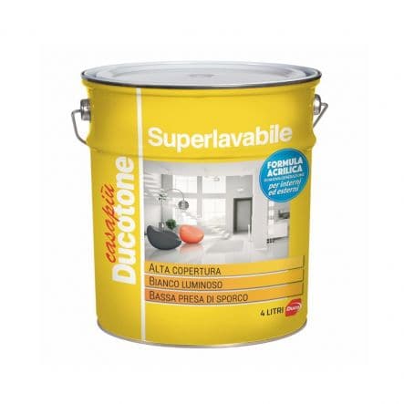 DUCOTONE SUPERWASHABLE WHITE PAINT 4LT - best price from Maltashopper.com BR470200087