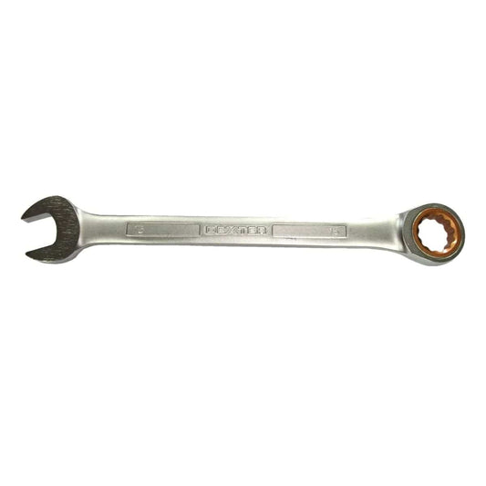 15 MM DIAMETER COMBINATION RATCHET SPANNER, CHROME VANADIUM