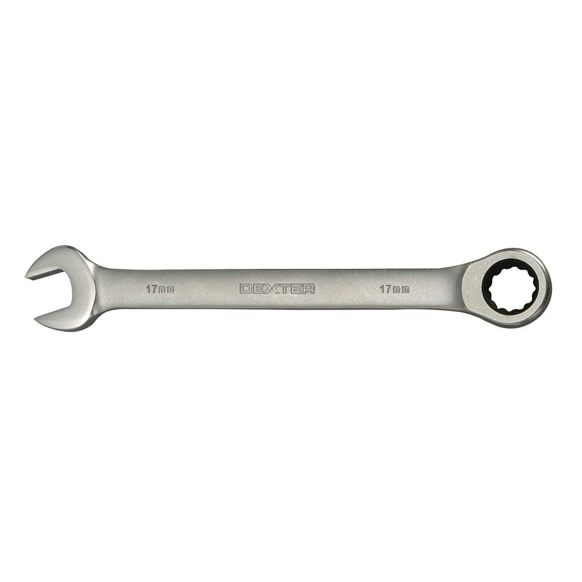 DEXTER CRUCIFORM VANADIUM RATCHET SPANNER DIAMETER 17 MM