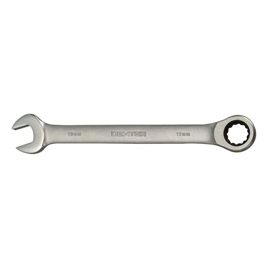 19 MM DIAMETER COMBINATION RATCHET SPANNER, CHROME VANADIUM