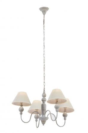 ROMANCE METAL CHANDELIER BEIGE D70 4XE14=40W