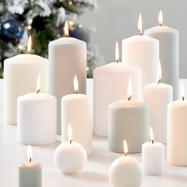 CYLINDER White cylindrical candle H 5 cm - Ø 4 cm - best price from Maltashopper.com CS152140