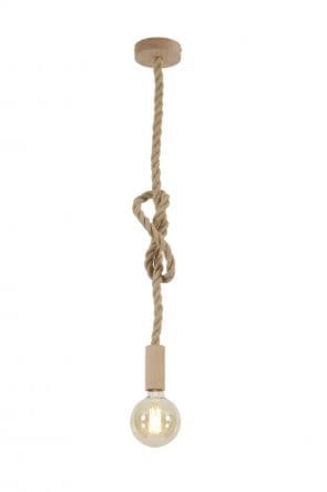 PENDEL WITH IVORY CORD 153 CM E27 - Premium Chandeliers from Bricocenter - Just €52.99! Shop now at Maltashopper.com