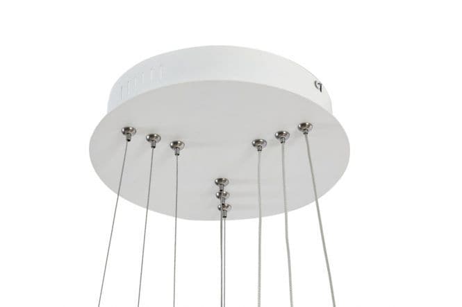 SYKIA METAL CHANDELIER WHITE D60 LED 32W WARM LIGHT