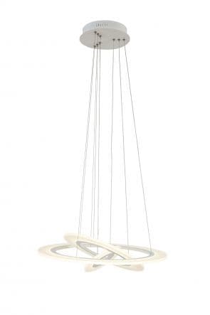 SYKIA METAL CHANDELIER WHITE D60 LED 32W WARM LIGHT