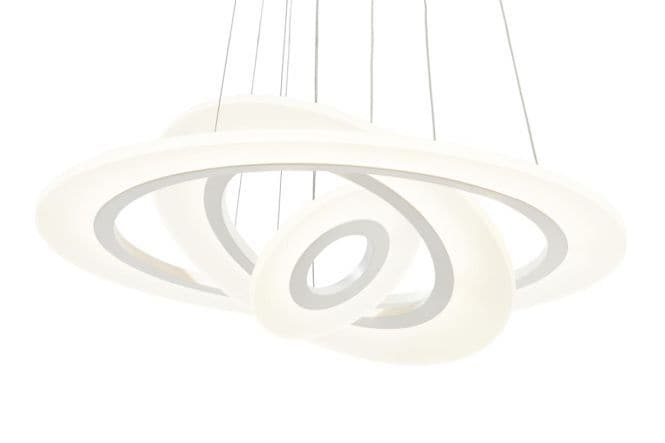 SYKIA METAL CHANDELIER WHITE D60 LED 32W WARM LIGHT