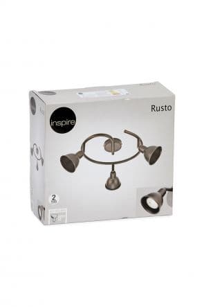 RUSTO RUST METAL SPOTLIGHTS 3XGU10=35W - Premium Lamps from Bricocenter - Just €66.99! Shop now at Maltashopper.com