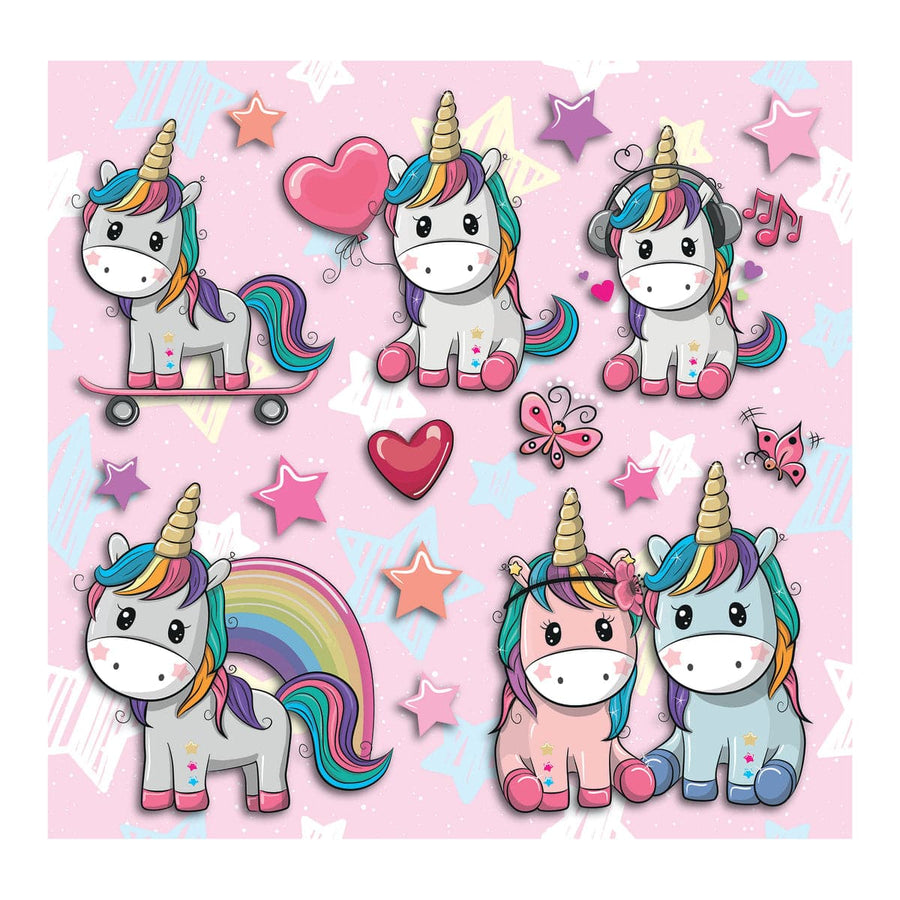 Bricocenter STICKER 3 LEVEL KIDS LOVELY UNICORN 30X30 CM