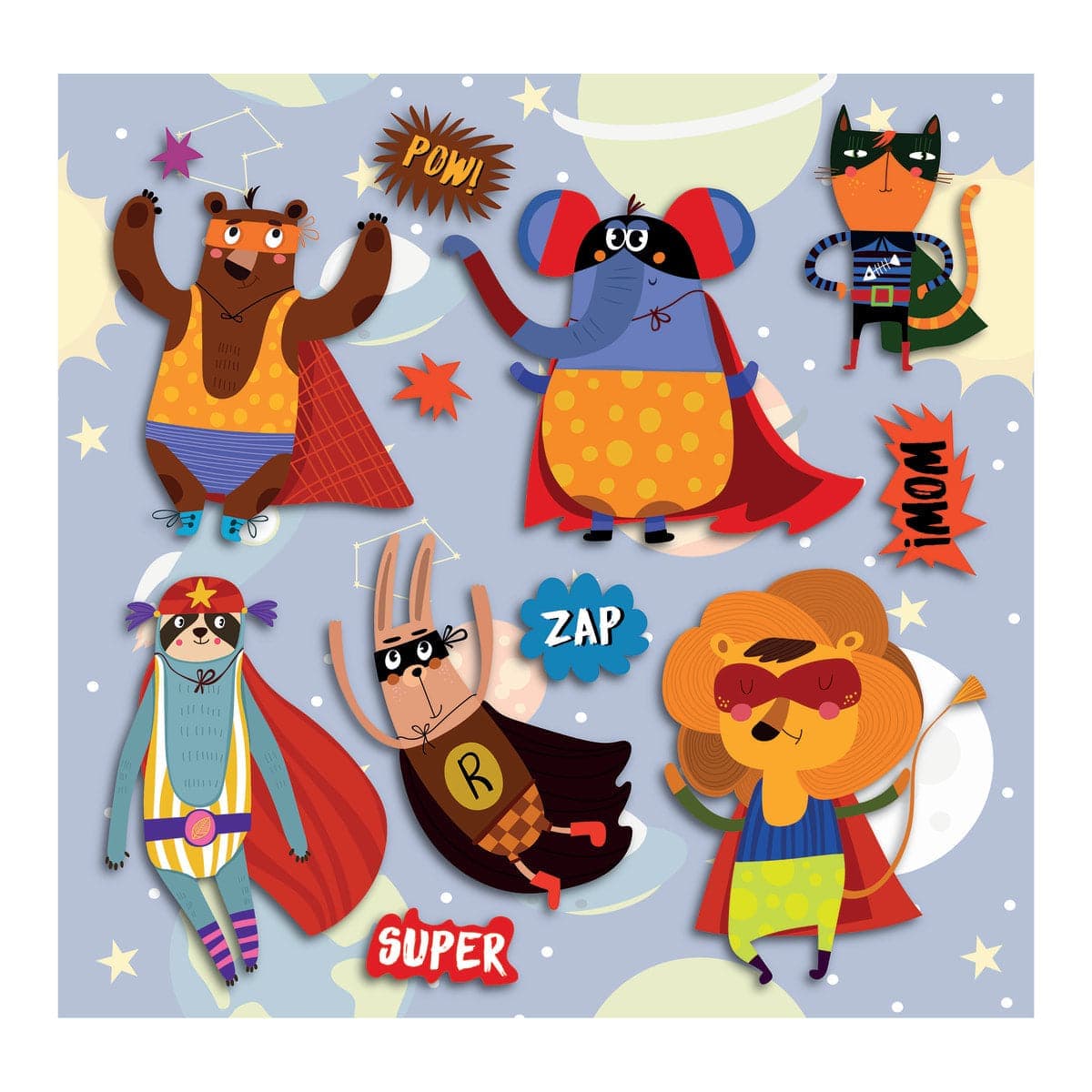 Bricocenter 3 LEVEL KIDS SUPER HEROES STICKER 30X30 CM