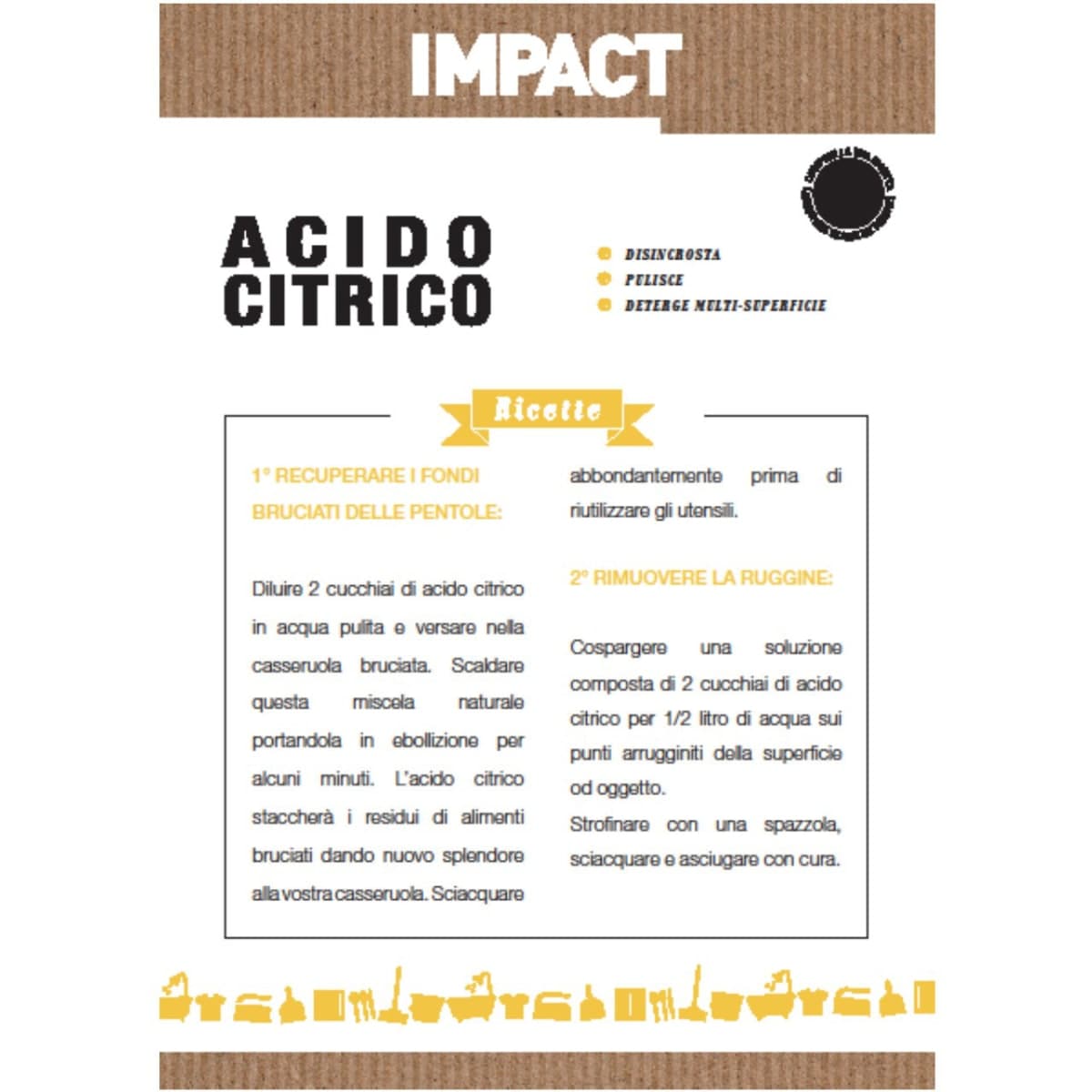 CITRIC ACID IMPACT 500GR - best price from Maltashopper.com BR470003462