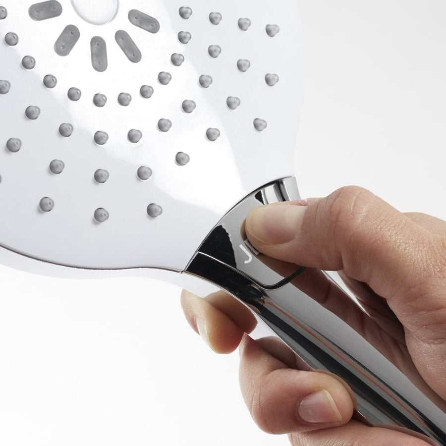 Bricocenter HAND SHOWER ETNA CHROME WHITE 3 JETS DIA 14 EASY CLEAN SENSEA