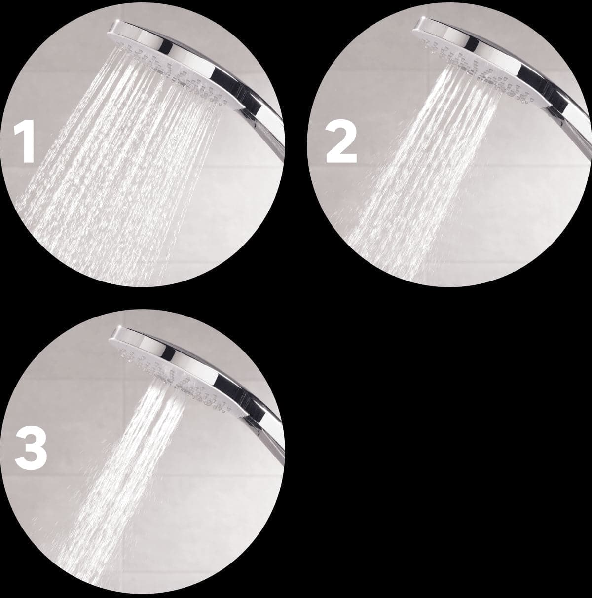 Bricocenter HAND SHOWER ETNA CHROME WHITE 3 JETS DIA 14 EASY CLEAN SENSEA
