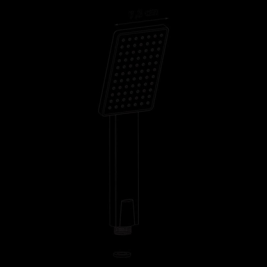 Bricocenter 1-SPRAY EASY CLEAN CHROME-PLATED SQUARE HAND SHOWER