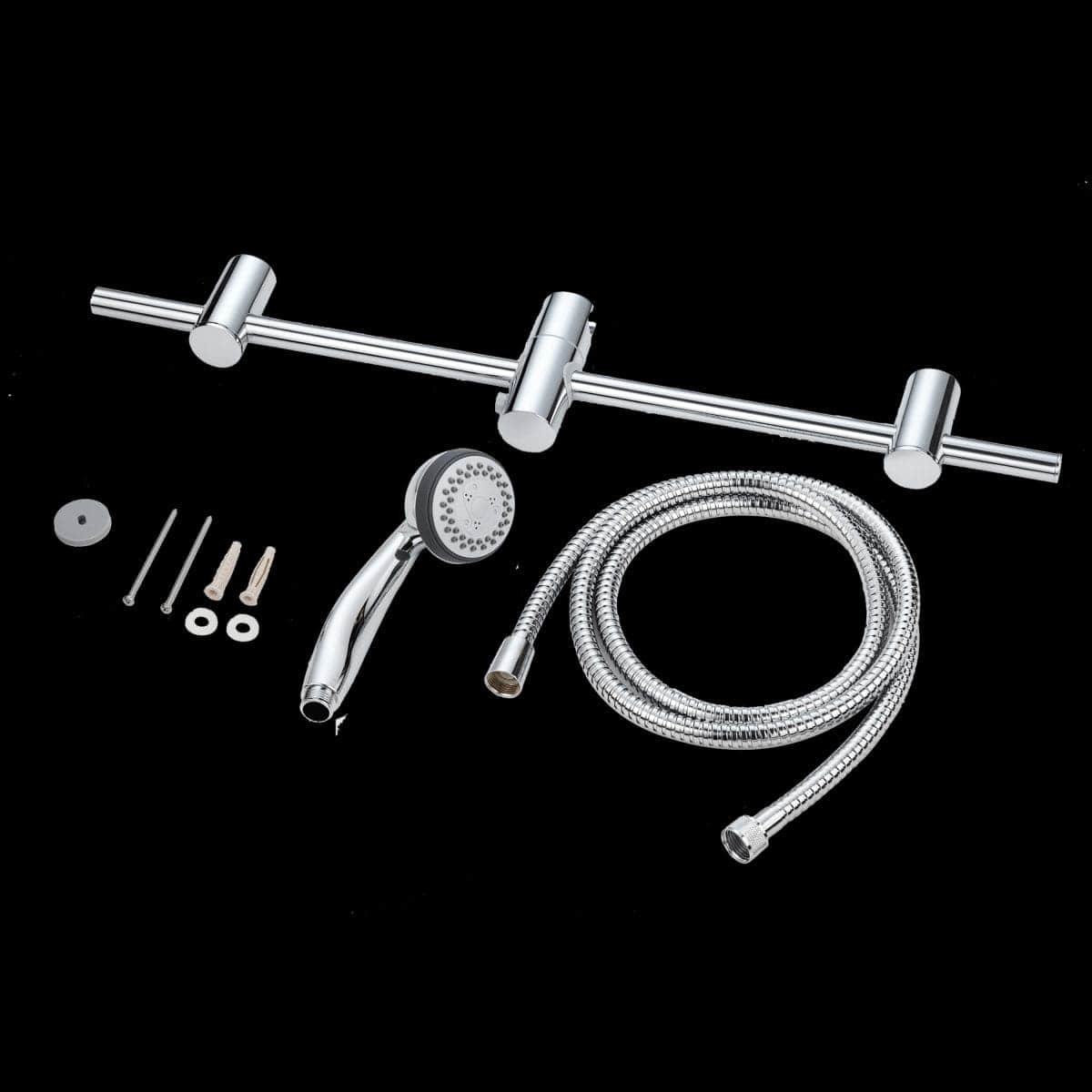 Bricocenter RYCO SHOWER SLIDING RAIL WITH 3-JET HAND SHOWER CHROME