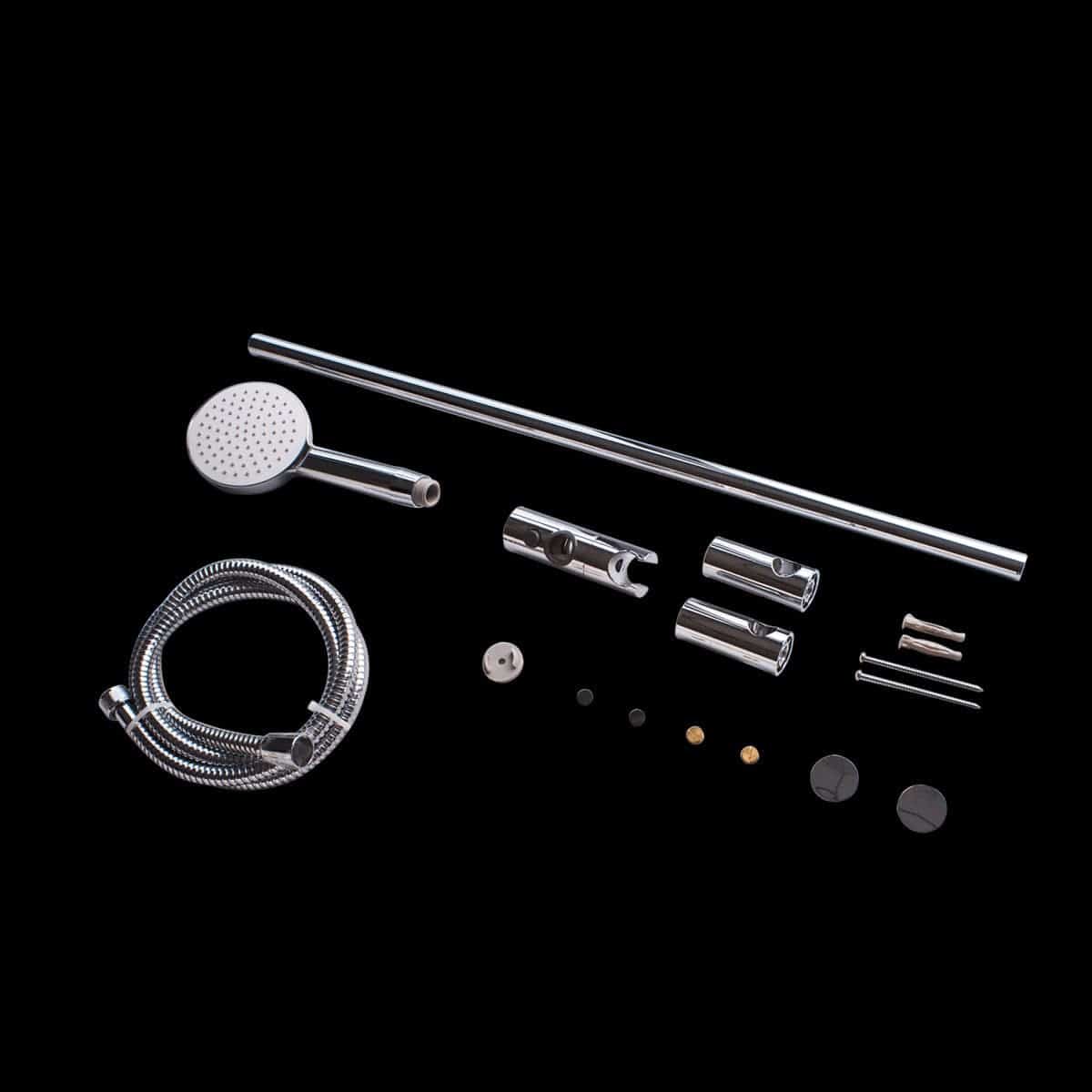 Bricocenter ESSENTIAL CHROME SLIDING RAIL CHROME/WHITE HAND SHOWER 1 JET SENSEA