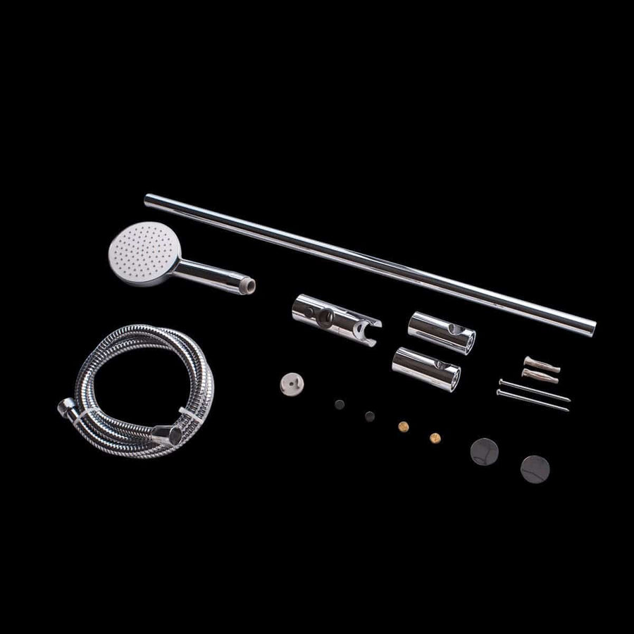 Bricocenter ESSENTIAL CHROME SLIDING RAIL CHROME/WHITE HAND SHOWER 1 JET SENSEA