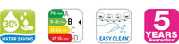 HAND SHOWER CINCO CHROME 5 JETS DIA 9,5CM EASY CLEAN AQUASTOP - best price from Maltashopper.com BR430002161