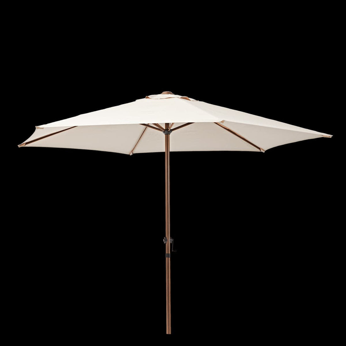 POLAR HEXA NATERIAL STEEL PARASOL WITH DOVE-COLOURED POLYESTER CANVAS D 2.6 M