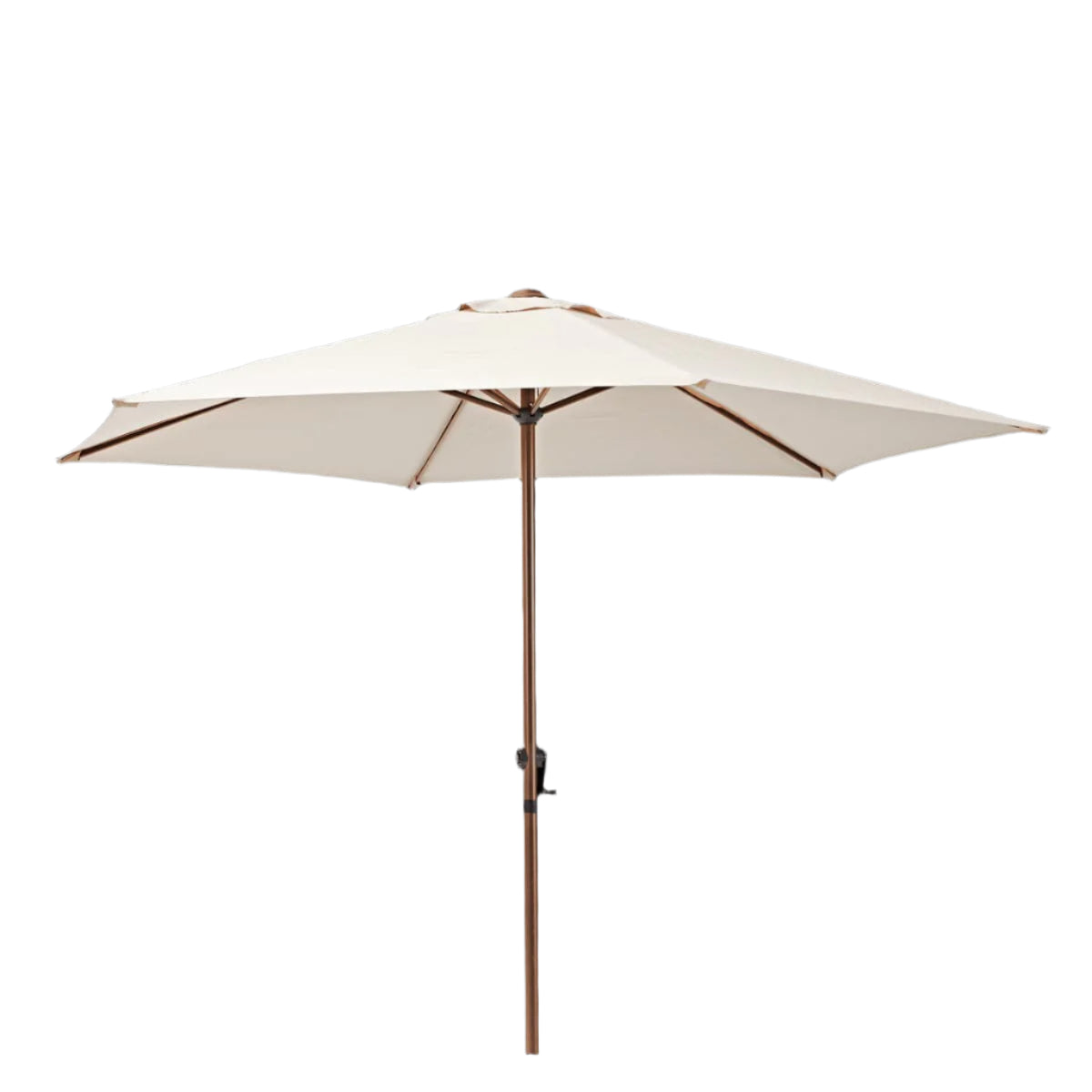 POLAR HEXA NATERIAL STEEL PARASOL WITH DOVE-COLOURED POLYESTER CANVAS D 2.6 M