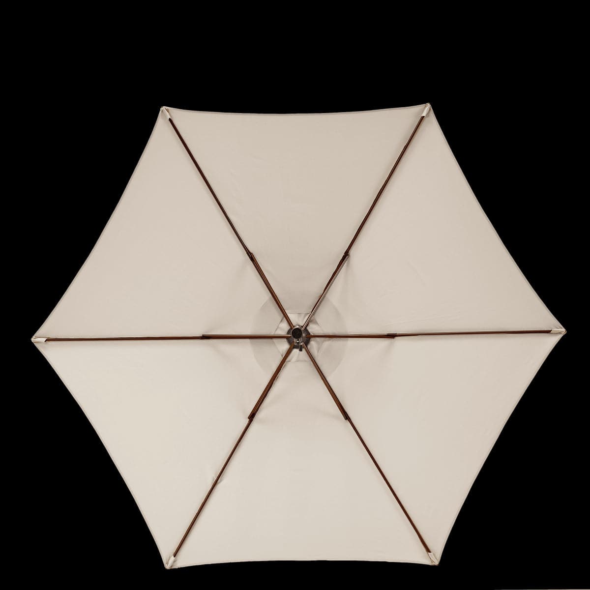 POLAR HEXA NATERIAL STEEL PARASOL WITH DOVE-COLOURED POLYESTER CANVAS D 2.6 M - best price from Maltashopper.com BR500011232