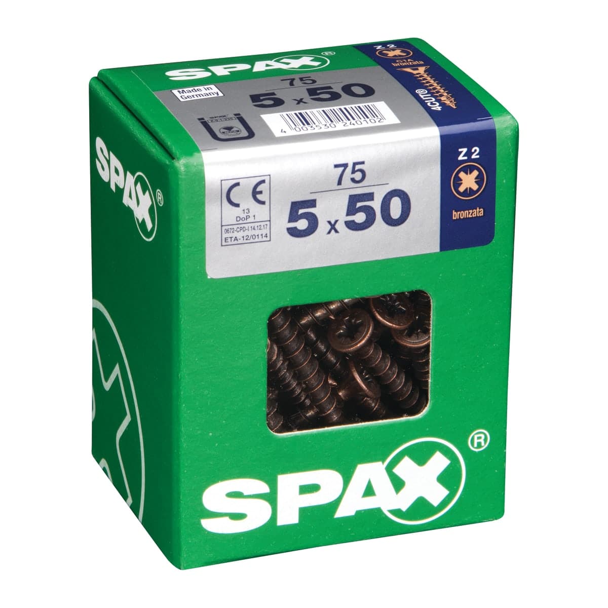 Bricocenter BRONZED POZI SCREWS 5X50 L 75 PCS.