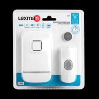 BATTERY-OPERATED WIRELESS DOORBELL KIT WITH 32 CHIMES IP44 LED INDICATOR - best price from Maltashopper.com BR420002799