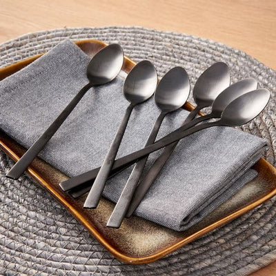 SUBLIMO Longdrink spoons set of 6 blackL 18 cm - best price from Maltashopper.com CS628474