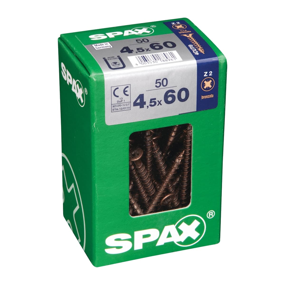 Bricocenter BRONZED POZI SCREWS 4.5X60 L 50 PCS.