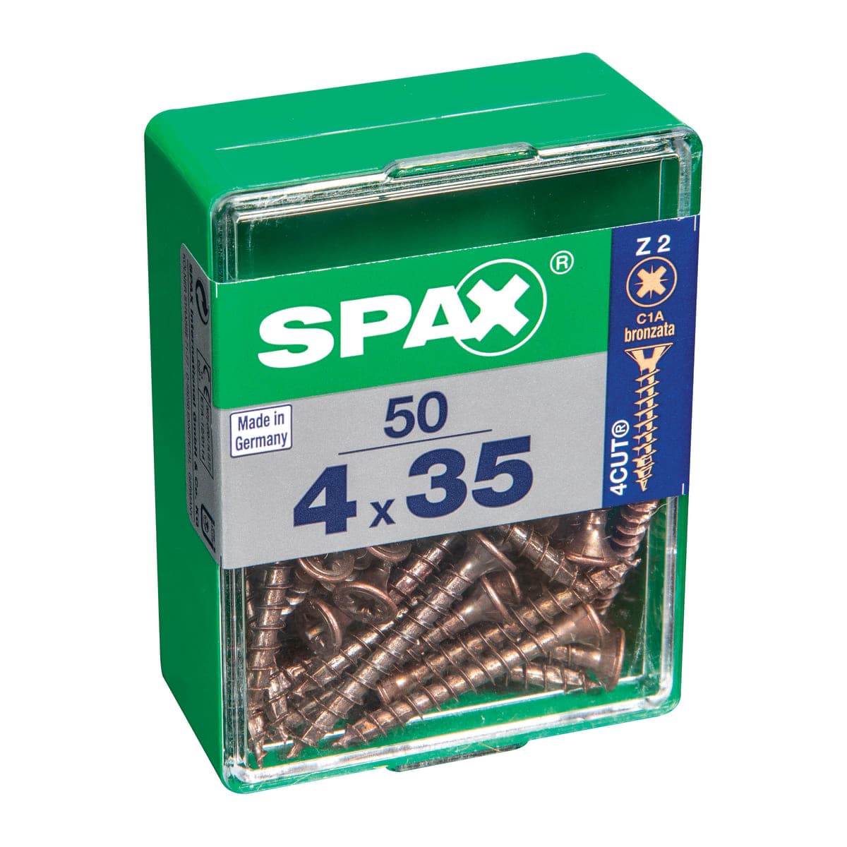 BRONZED POZI SCREWS 4X35 M 50 PCS.