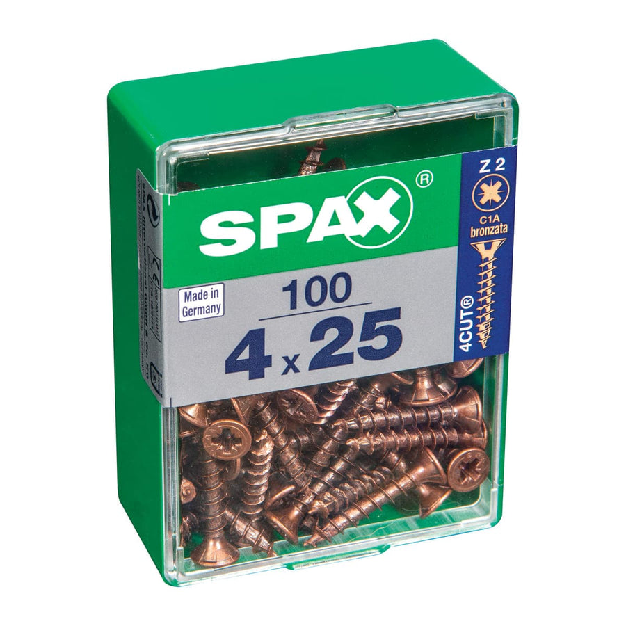 Bricocenter BRONZED POZI SCREWS 4X25 M 100 PCS.