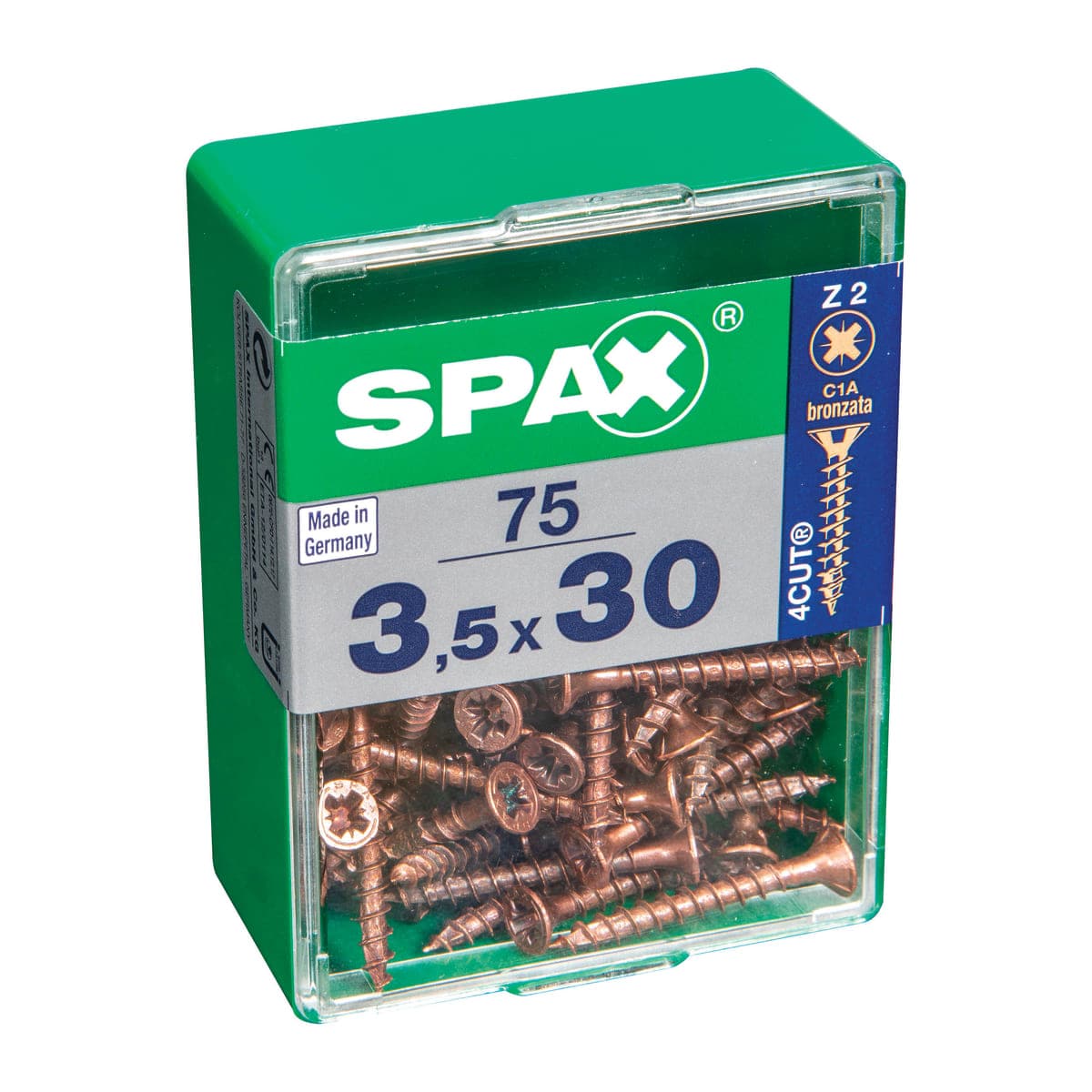 Bricocenter BRONZED POZI SCREWS 3.5X30 M 75 PCS.